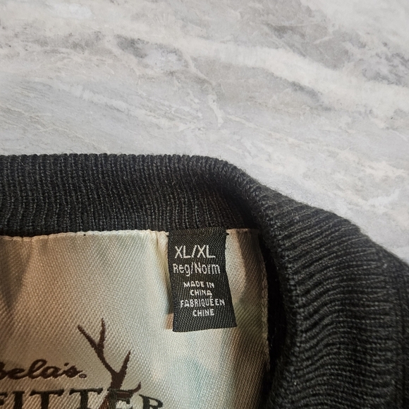 Cabela’s XL Merino Wool Blend V-Neck Sweater Dark Gray Pullover Outfitter Series - Picture 5 of 11